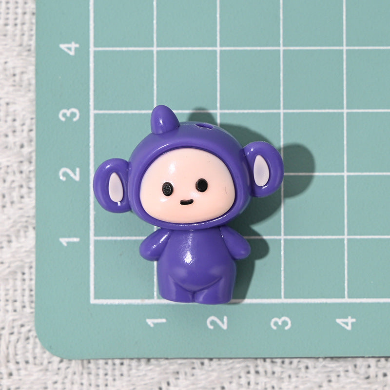 Wholesale 10pcs/pack Cartoon Teletubbies Rubber Beads DIY Beading